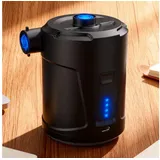 REDOM Luftpumpe Elektrische Ballonpumpe Akku-Luftpumpe (mit 3 Düsen 5200-mAh-Akku USB-Typ-C-Aufladung, 1-tlg., mit Überhitzungsschutz rutschfestem und sturzsicherem Design), für Luftmatratzen Pools Ballons Yogabälle Vakuumbeutel
