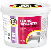 HALBAU Fertigspachtel Füll Finish 10 kg Q1-Q4 Weiß