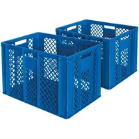 BRB-Lagertechnik 2x Eurobehälter/Bäckerkiste, LxBxH 600x400x410 mm, lebensmittelecht, Boden und