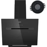 CIARRA CBCB6736G A+++ Kopffreie Schräghaube 60cm 700m3/h mit Wi-Fi App Touch-Bedienung Abluft Umluft 4 Stufen Booster Dunstabzugshaube CBCF006 Aktivkohlefilter, Schwarz