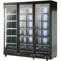 Gastro-Cool - XL Kühlschrank mit LED Beleuchtung - schwarz - GD1600