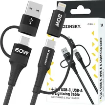 wozinsky USB-C auf USB-A 1 m Schwarz