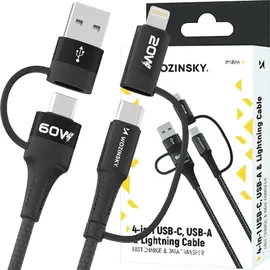 wozinsky USB-C auf USB-A 1 m Schwarz