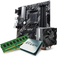 Kiebel Aufrüst Set Deluxe AMD Ryzen 9 5900X, 32GB DDR4 (AMD B550, mATX), Mainboard