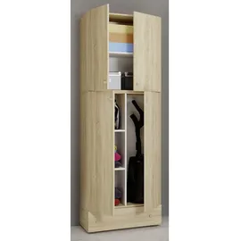 VCM Putzschrank Lona 70 x 200 x 39 cm Braun/Sonoma-Eiche