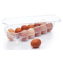 KitchenCraft Eierkorb 32,5 cm x 11,5 cm x 7,5 cm Transparent/Weiß