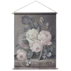 Chic Antique Wandbild aus Stoff mit Motivdruck, H97/L76/B2 cm, natur