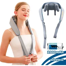 Axion Kraftwerk Kabelloses Nackenmassagegerät inkl. Wärmefunktion grau 50-74cm 0-12M