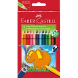 Faber-Castell Jumbo Dreikant Buntstift sortiert, 12er-Set (116501)