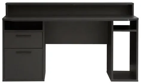 FORTE Schreibtisch Tezaur Dekor Schwarz