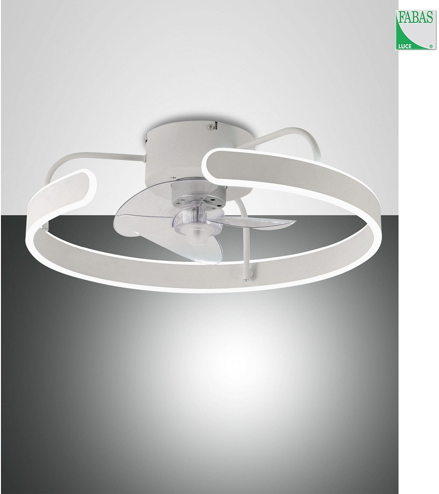 Fabas Luce LED Deckenleuchte mit Ventilator SAVOY, 40W, 2700-5000K, IP20, weiß FAB-3710-65-102