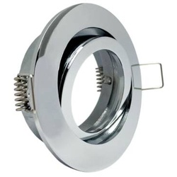 Einbaurahmen MR16 rund schwenkbar 82mm Klickverschluss chrom