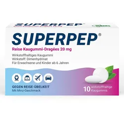 Superpep Reise Kaugummi-Dragees 20mg