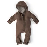 Ehrenkind Overall Walkoverall Baby aus Natur Schurwolle mit Reißverschluss Wollwalk Overall Baby braun 50/56