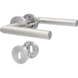 Alpertec BB-Rosettengarnitur Solid 9 Edelstahl Silber