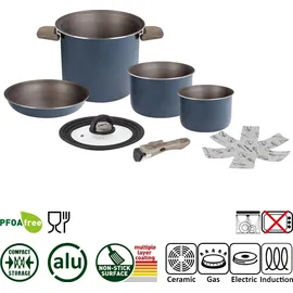 Brunner Camping Kochgeschirr Topfset | Alu | TORRALTA , ø18cm 5+1teilig