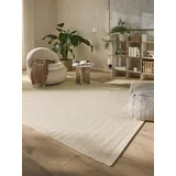 benuta Wollteppich Rocco, rechteckig, Höhe: 5 mm, Teppich Wohnzimmer, Schlafzimmer, Esszimmer, Flur, Kunstfaser, Cozy weiß rechteckig | 200 cm x 300 cm x 5 mm
