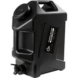 SISKEYCOOC 19L Tragbare Wasserkanister mit Hahn, BPA freie Wasserbehälter, Schwarz Wassertank, Wasserauslauf, Multifunktions-Wasserbehälter für Camping, Outdoor, Notfalltransport (Schwarz, 19L)