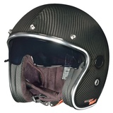 rueger-helmets Motorradhelm RC-591 Carbon Jethelm Motorradhelm Chopper Café Racer Sonnenvisier BobberRC-591 Carbon S S (55-56)