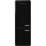 FAB38LBL6 Retro Design Kühlschrank im Stil der 50er Jahre - 70 cm breit - Farbe Schwarz - Linksansch