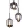 GLOBO Blacky 3-flg. 46 cm rund schwarz Metall Rauchglas