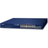 Planet FGSW-1816HPS / Switch 16-Port 10/100TX 802.3at PoE 2-Port