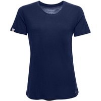 Kaipara - Merino Sportswear Rundhalsshirt Merino Shirt Damen Kurzarm Regularfit 200 (1-tlg) aus reiner Merinowolle Made in Germany blau XS