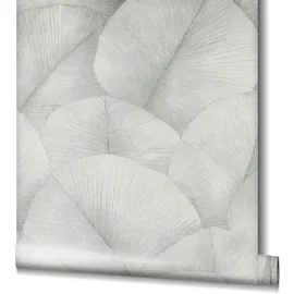 Marburg Blissful Botanics Vliestapete 53 cm x 10 m grau 34193