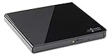 Hitachi-LG GP57 Externer Portabler Super-Multi DVD-Brenner, Ultra Slim, USB 2.0, DVD+/-RW, CD-RW, DVD-ROM/RAM kompatibel, TV-Anschluss, Windows 10 & Mac OS kompatibel, Schwarz