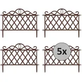 Hti-Living Zierzaun 960 x 36 cm Braun