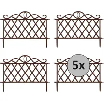 Hti-Living Zierzaun 960 x 36 cm Braun