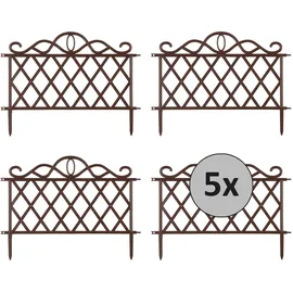 Hti-Living Zierzaun 960 x 36 cm Braun