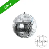 satisfire Spiegelkugel 15cm silber Discokugel Mirrorball Party Disko Deko