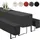 heimtexland ® Hussen Set 3-teilig Bierzeltgarnitur 1x Tischhusse Biertisch 2x Bankhusse Bierbank Tischdeko Typ860 Schwarz 50x220 cm - Schwarz