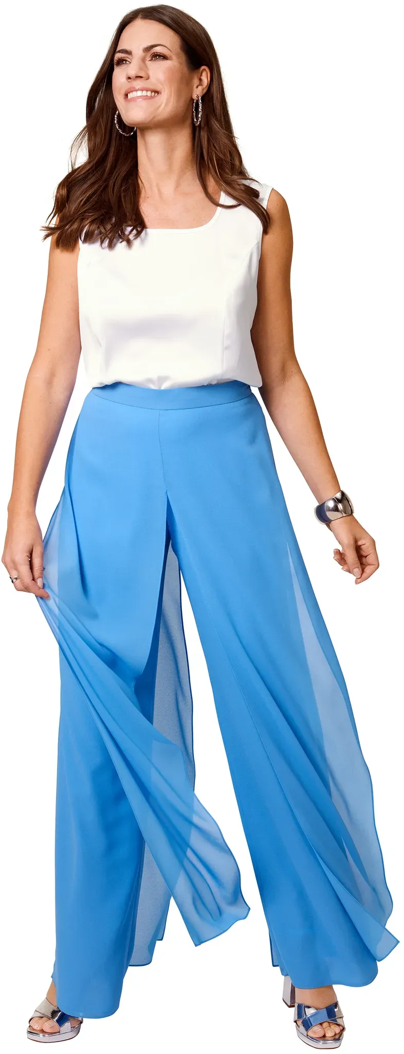 HERMANN LANGE Collection Culotte, mit Überwurf HERMANN LANGE Collection bergblau 42