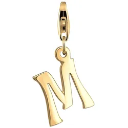 Nenalina Buchstabe "M" Anhänger Initialen Trend 925 Silber Charms & Kettenanhänger   Damen 