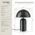Tectake tectake® Retro-Tischlampe, Pilzdesign 40W - schwarz