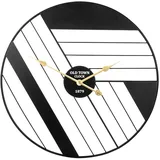 Casablanca by Gilde Wanduhr Stripes schwarz