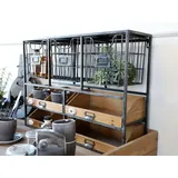 Chic Antique Wandregal 71,5 x 18 x 50,5 cm Antik Schwarz