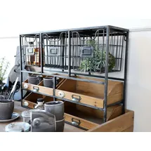 Chic Antique Wandregal 71,5 x 18 x 50,5 cm Antik Schwarz