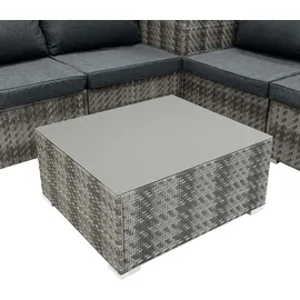MONSTER SHOP Rattan Modular Gartenmöbel 6-tlg. grau