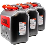 KOVA® 3x Benzinkanister 20L SCHWARZ Dieselkanister Reservekanister Kraftstoffkanister 20 Liter Wasserkanister für Benzin Diesel Wasser AdBlue Auswahl: 5 10 10L ltr 5L 20-Liter-Kanister & Außgießer