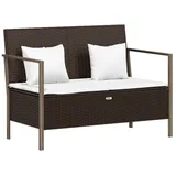 vidaXL Gartenbank 2-Sitzer 59 x 83 x 0 cm Braun