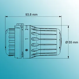 Danfoss React RA Click Heizkörperthermostat flüssigkeitgefüllt mit Nullabsperrung
