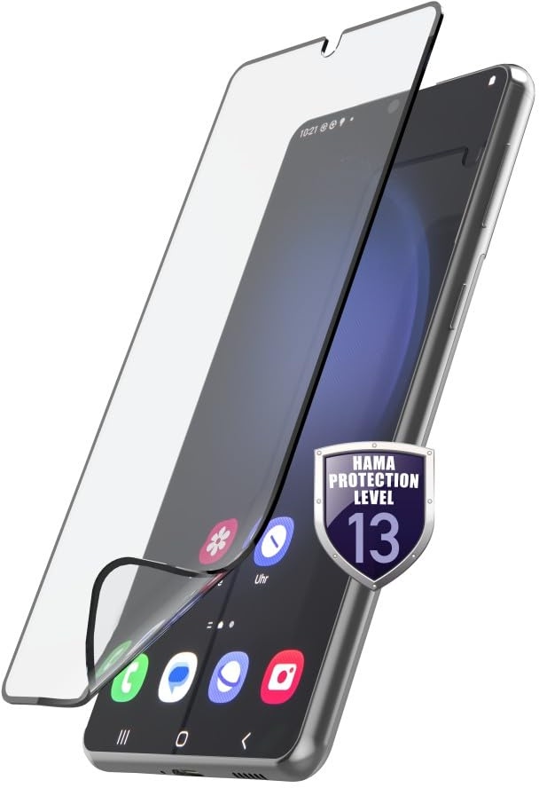 Hama Displayschutz Samsung Galaxy S24 (Schutzfolie Smartphone, Cover Samsung Galaxy kratzfest, Schutzglas blasenfrei, Displayschutzfolie Handy ultradünn, Fullscreen Displayschutzglas S24)