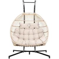 Home Deluxe Hängesessel Loma 2-Sitzer Beige
