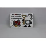 Sheepworld - 57146 - Pocketcard Nr. 60, Schaf, Nur DU kriegst den Schlüssel zu Meinem Herzen!, PVC
