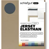 schlafgut Easy Spannbettlaken für Topper Jersey Elasthan 180 x 200 - 200 x 220 cm gray deep