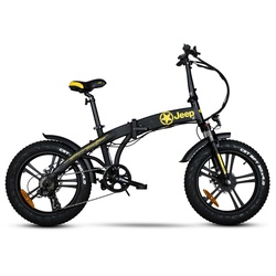 E-Bike JEEP E-BIKES "FR 7020" E-Bikes Gr. 38 cm, 20 Zoll (50,80 cm), schwarz E-Bikes