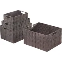 Kobolo 4tlg. Set Regalkorb NYLONRACK4 in Braun | Gr.: onesize
